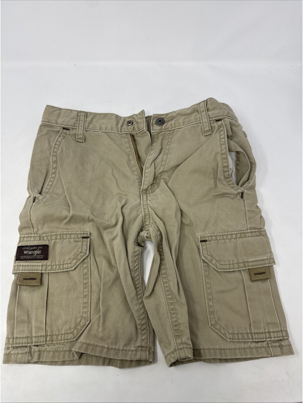 Wrangler Cargo Shorts Boys 6 Regular, Beige, Classic Straight, Adjustable Waist